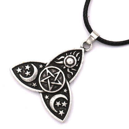 Triple Moon Goddess Protection Necklace