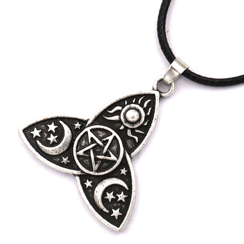 Triple Moon Goddess Protection Necklace