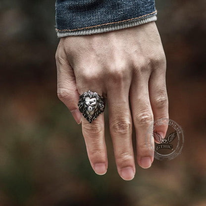 Baroque Lion Stainless Steel Ring