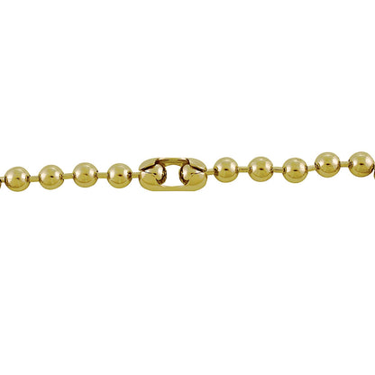 9.5mm Extra Large Gold Brass Ball Chain Necklace