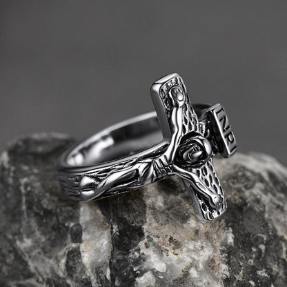 Christian Jesus Crucifix Cross Ring for