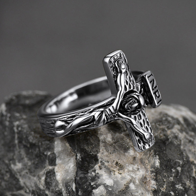 Christian Jesus Crucifix Cross Ring for