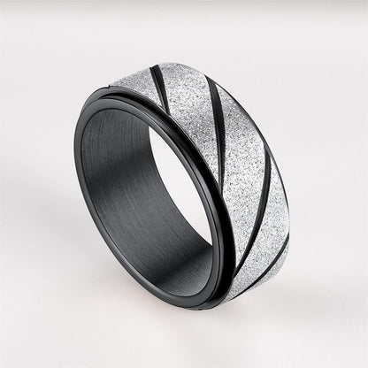 Rotatable Fidget Ring for Anxiety Stainless Steel