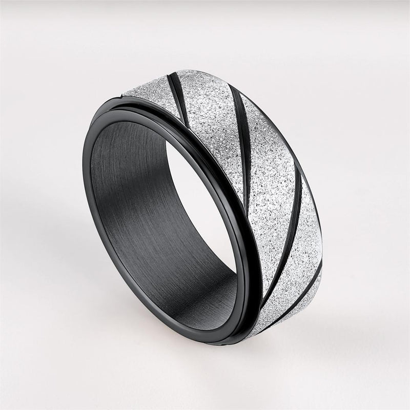 Rotatable Fidget Ring for Anxiety Stainless Steel