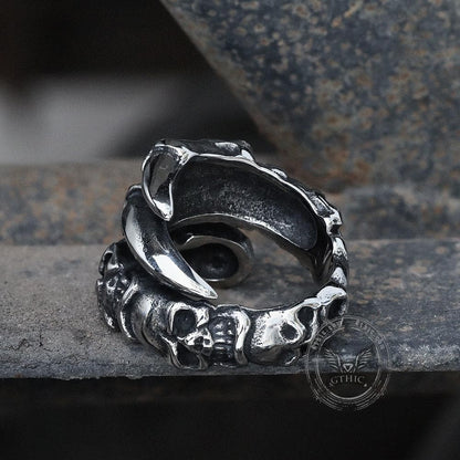 Beast Claw Stainless Steel Skull Ring