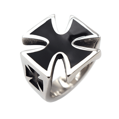 Biker Unique Titanium Celtic Cross Ring / Rock Style Stainless Steel Jewelry