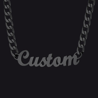 Custom Nameplate Choker Chain Necklace for 18 Inch
