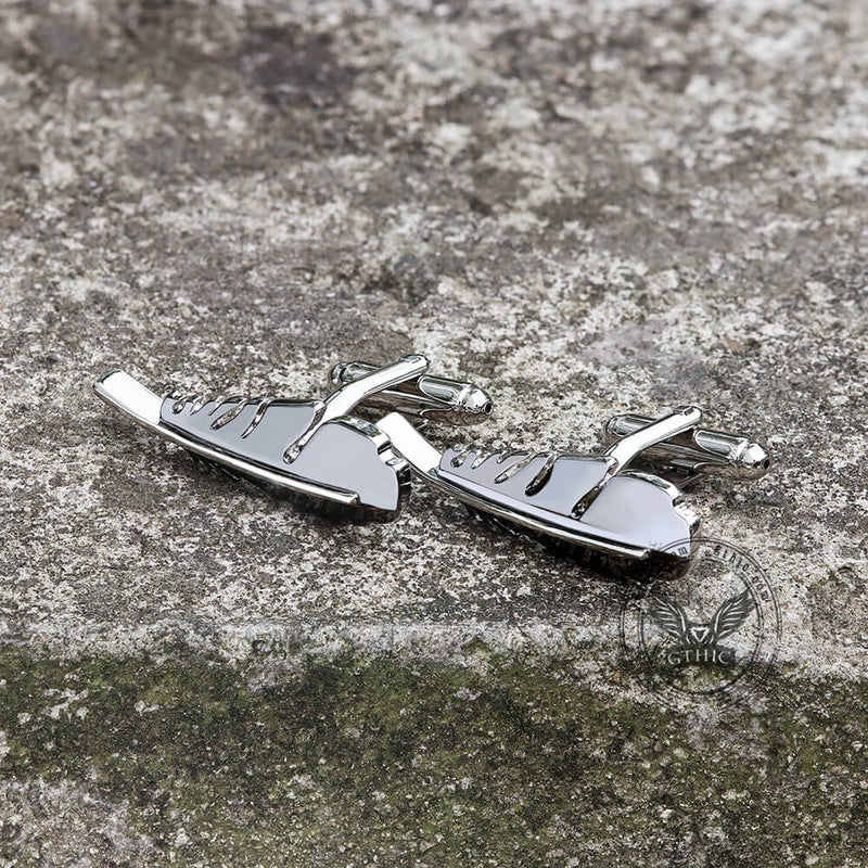 Angel Feather Brass Gothic Cufflinks