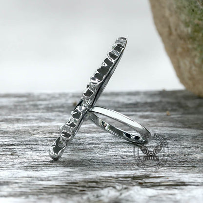 Black Liquid Butterfly Alloy Ring
