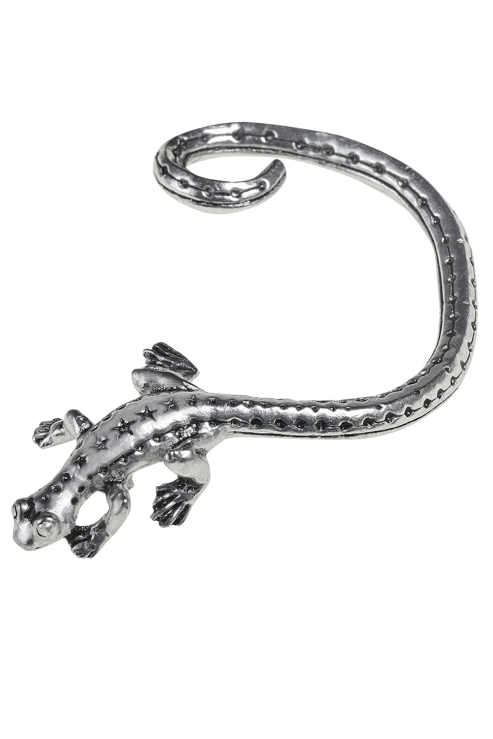 Bold Salamander Gothic Pewter Fire Lizard Ear Wrap