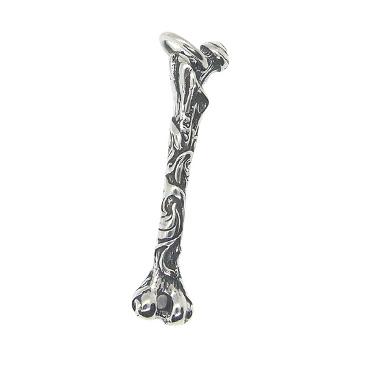 Bone Pendant Stainless Steel / Gothic Accessories / Rock Style Necklace
