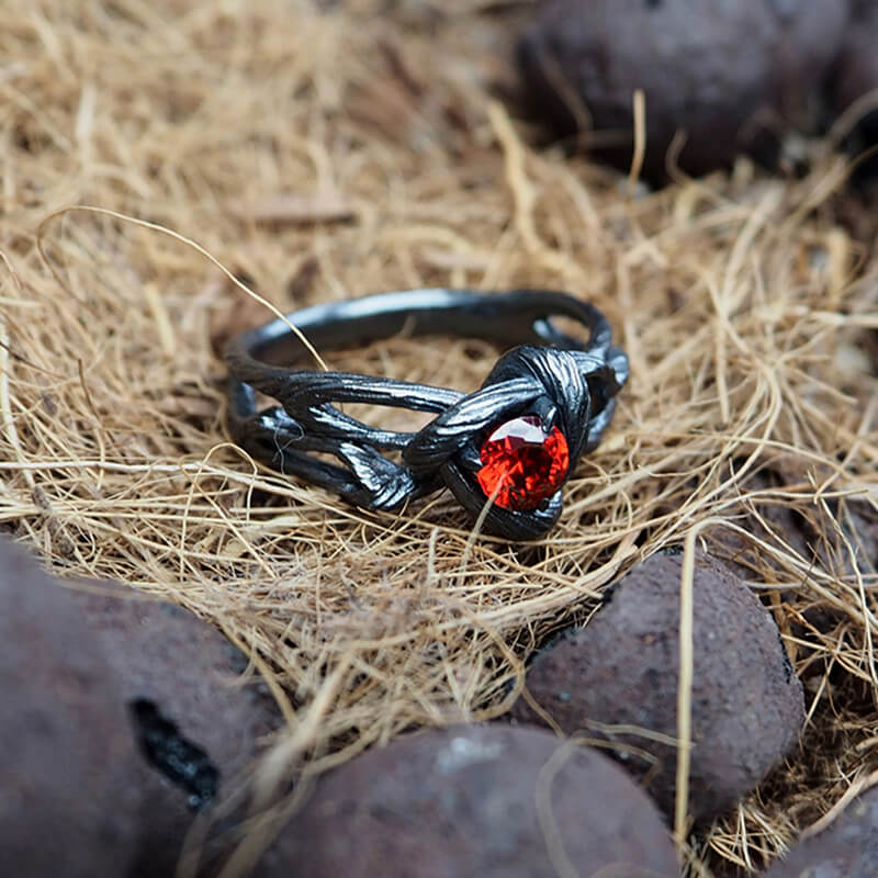 Branch Sterling Silver Cz Stone Ring
