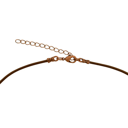 Dragonweave Bird Circle Charm Necklace and Earring Set, Antique Copper Brown Leather Choker and Leverback Earrings