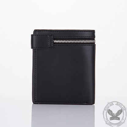 Budded Cross Pu Leather Skull Wallet