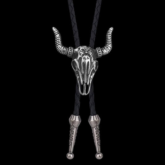 Bull Head Alloy Western Cowboy Bolo Tie