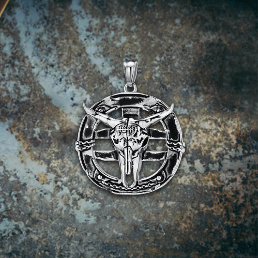 Bullfighting Bull Stainless Steel Pendant