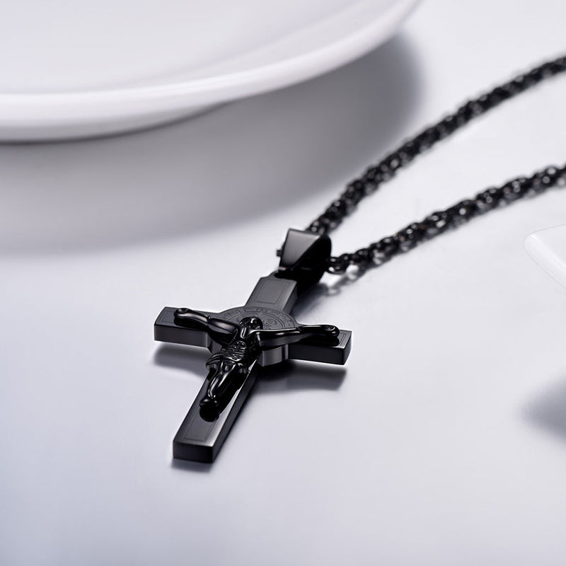 Catholic Saint Benedict Crucifix Cross Necklace for
