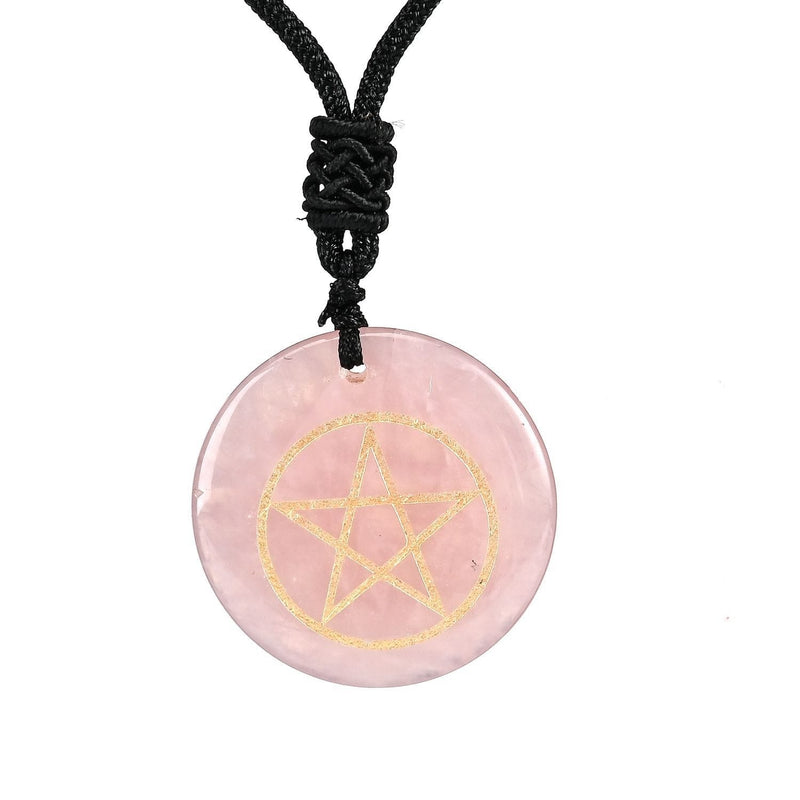Natural Crystals Pentacle Necklace