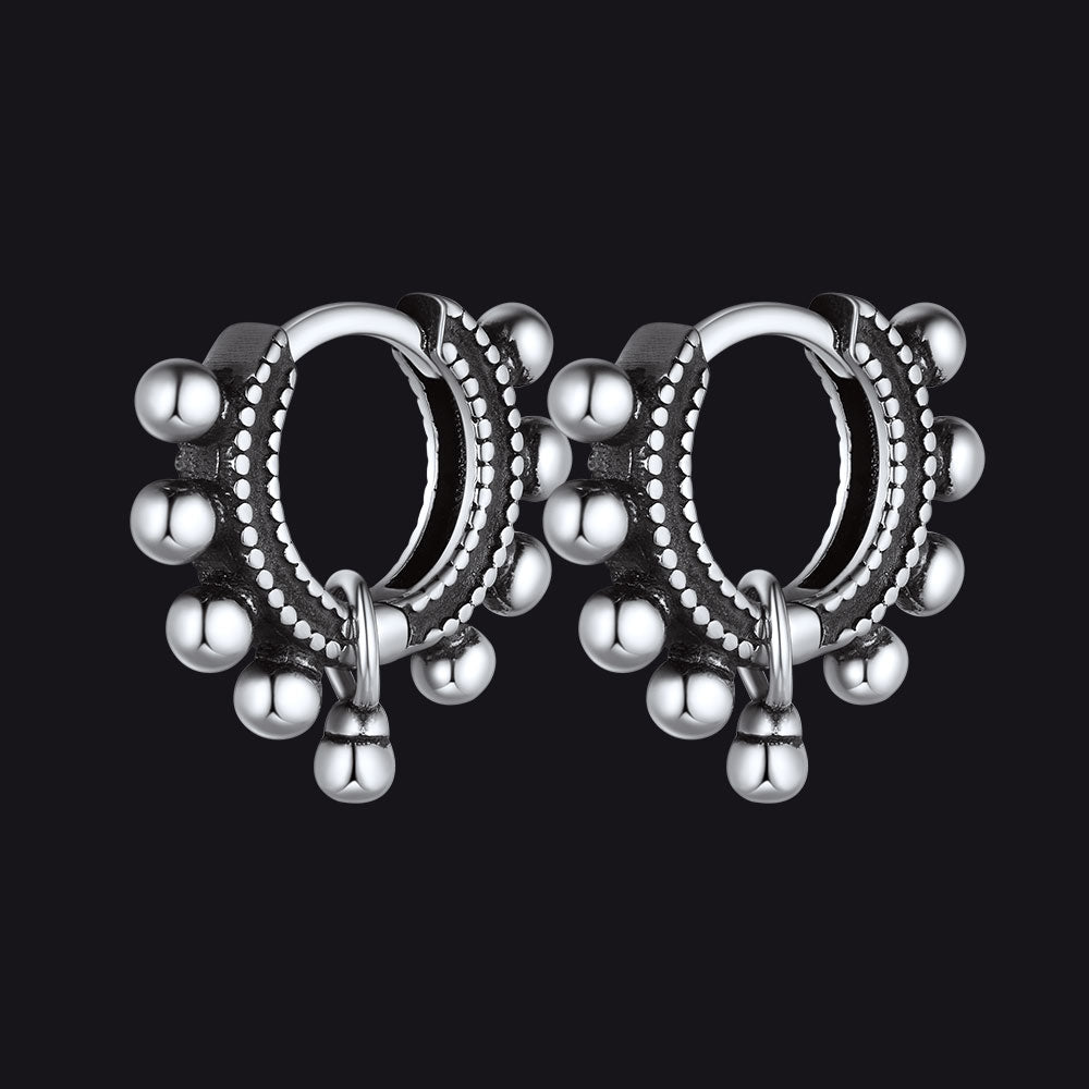 Sterling Silver Cartilage Huggie Hoop Earrings for