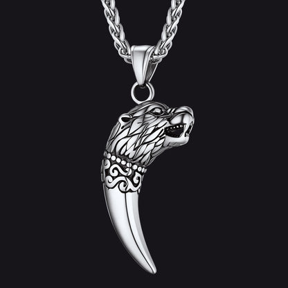 Viking Wolf Tooth Necklace for