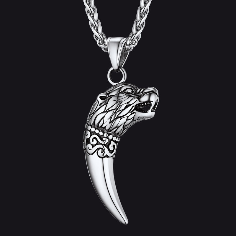 Viking Wolf Tooth Necklace for