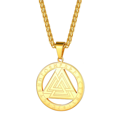Faithheart Viking Rune Valknut Necklace for