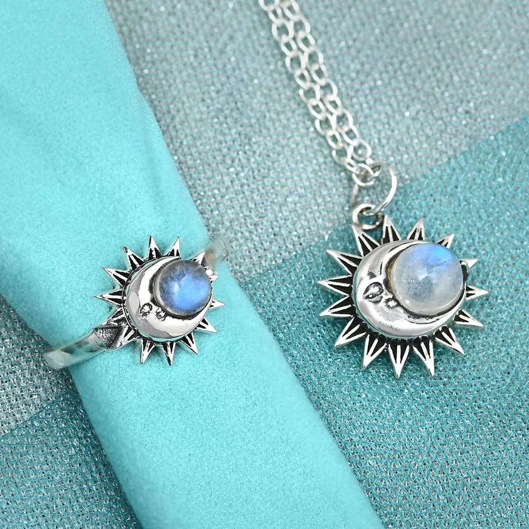 Celestial Moonstone Crystal Ring