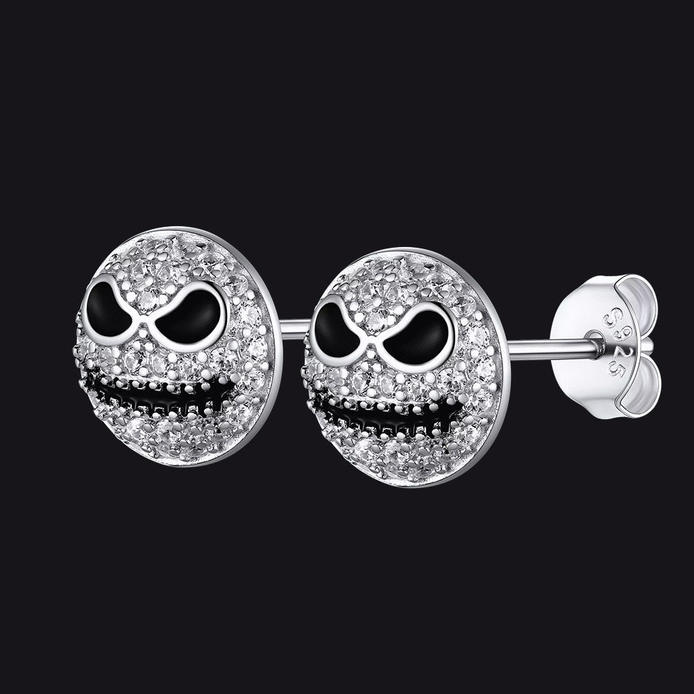 Halloween Jack Skellington Earrings for in Sterling Silver