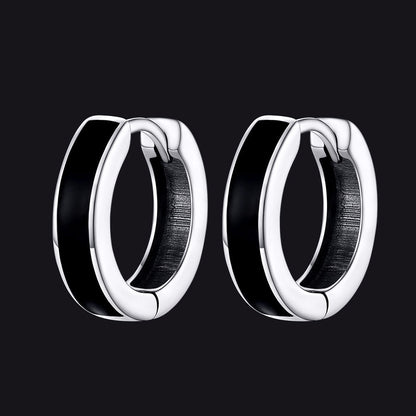 Huggie Hoop Earrings for & – 925 Sterling Silver, 10mm
