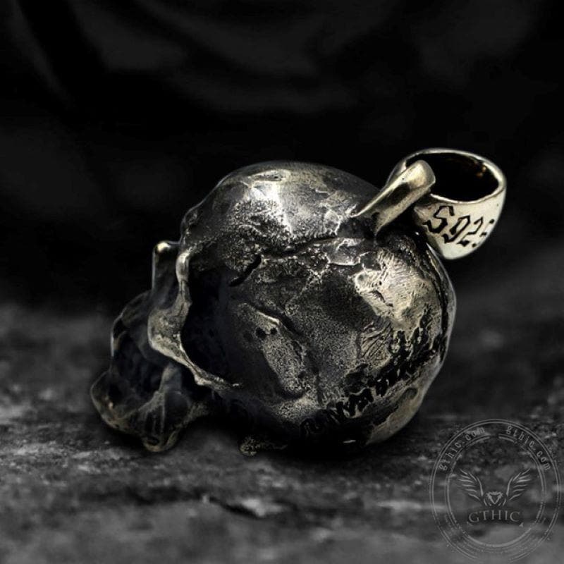 Calvarium Sterling Silver Skull Pendant
