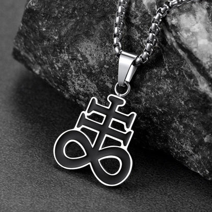 Satanic Leviathan Cross Necklace for