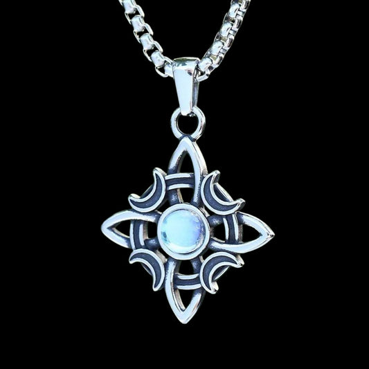 Celtic Crescent Moon Pendant