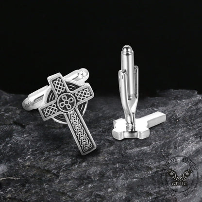 Celtic Cross Brass Cufflinks