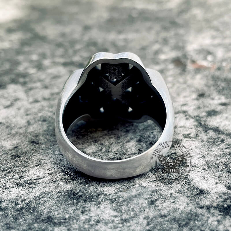 Celtic Four Leaf Clover Sterling Silver Ring