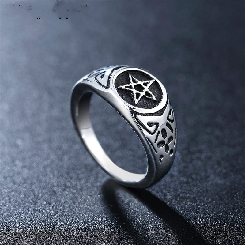 Titanium Pentacle Ring