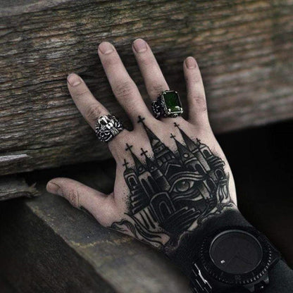 Classic Claw Stainless Steel Cz Ring
