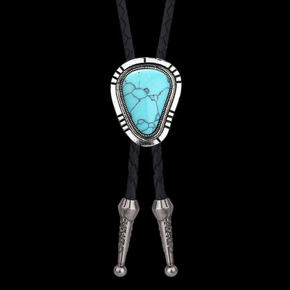 Classic Turquoise Western Cowboy Bolo Tie