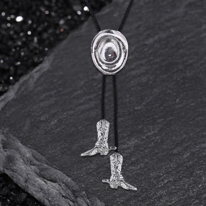 Classic Western Cowboy Hat Alloy Bolo Tie