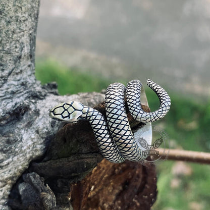 Coiled Snake Sterling Silver Ring