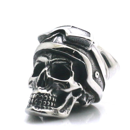 Cool Gothic Pendant for and / Stainless Steel Skull Pendant With Pilot's Glasses