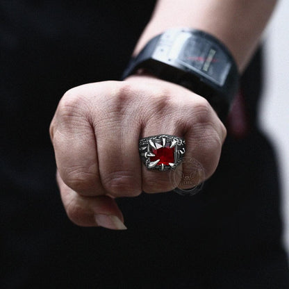 Cool Dragon Claw Stainless Steel Cz Ring