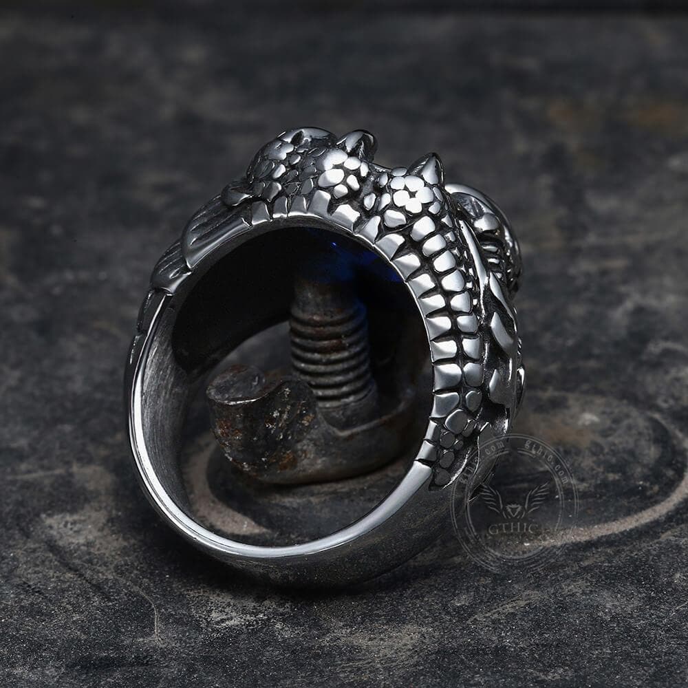 Cool Dragon Claw Stainless Steel Cz Ring