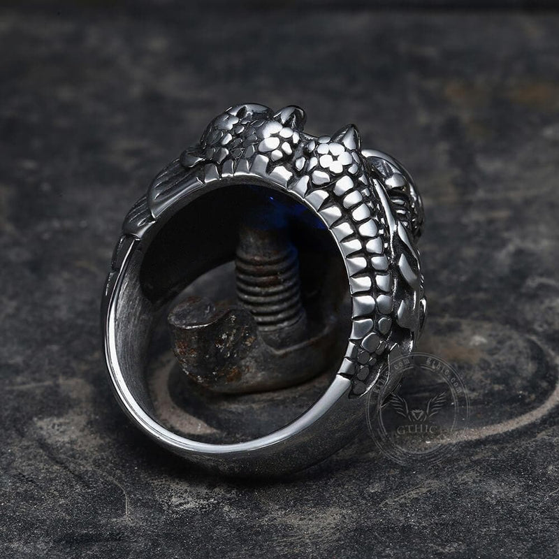 Cool Dragon Claw Stainless Steel Cz Ring