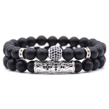 Couple Round Bracelets With Ball in Punk Style / Jewelry Pulseras