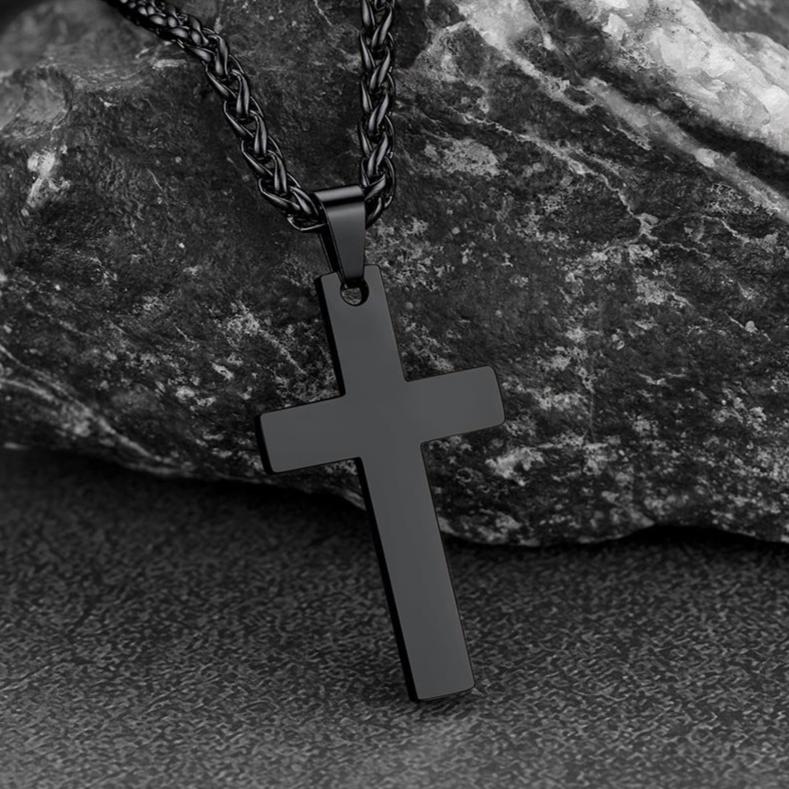 Stainless Steel Cross Pendant Necklace for
