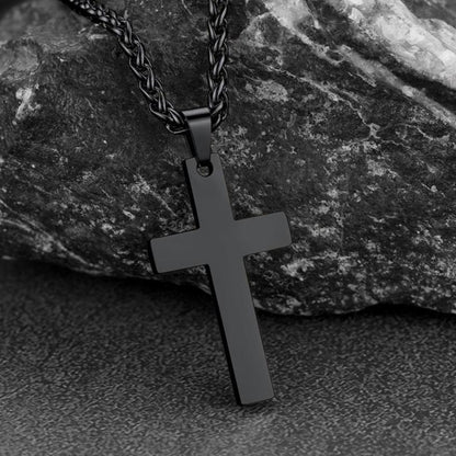 Stainless Steel Cross Pendant Necklace for