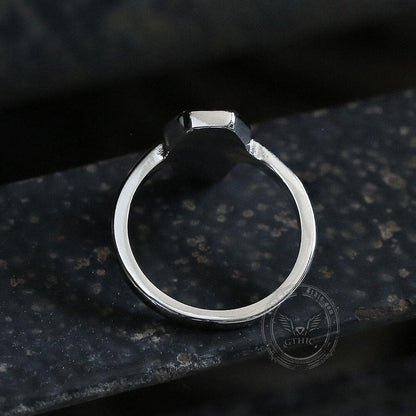 Cross and Coffin Stainless Steel Ring