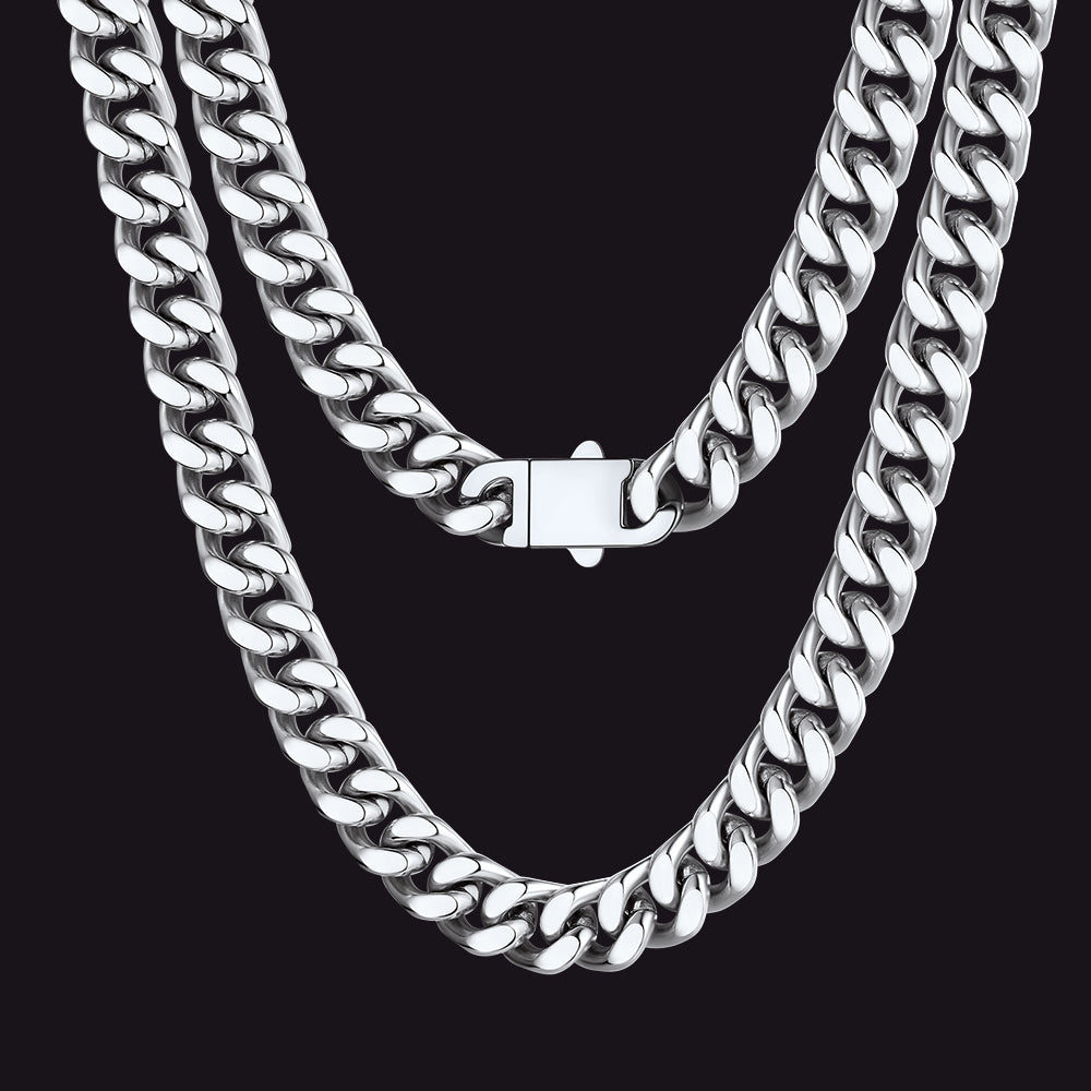 To My Man Miami Cuban Link Chain Necklace, Birthday or Anniversary Gift for Him
