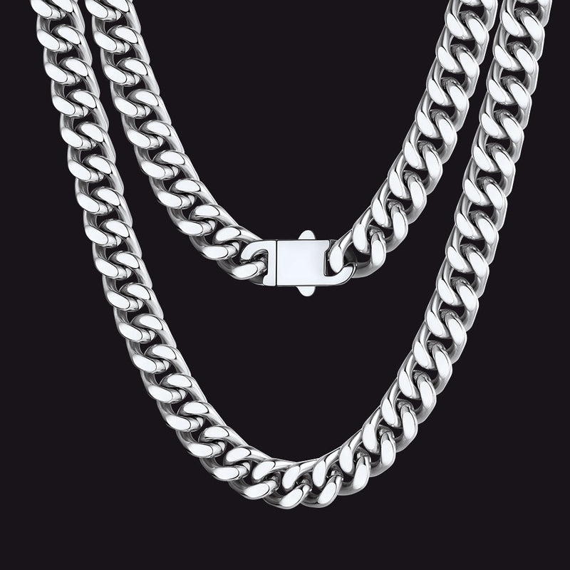 To My Man Miami Cuban Link Chain Necklace, Birthday or Anniversary Gift for Him