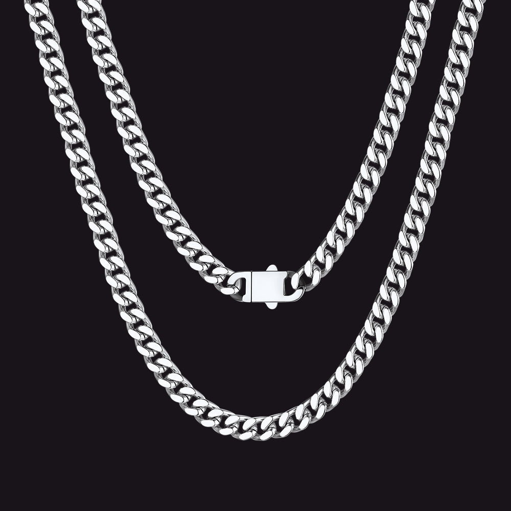 Miami Cuban Link Chain Necklace 5/7/9/12 Mm Chain for